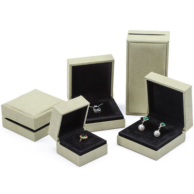 OEM Gri Sarı Yumuşak Kadife Mücevher Kutusu Set For Ear Stud Ring Pendant Packaging