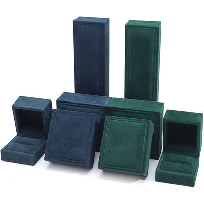 satın al Lüks kolye küpeleri için özel koyu kadife mücevher kutusu Bilezik Yüzük 9*9*4cm online manufacture
