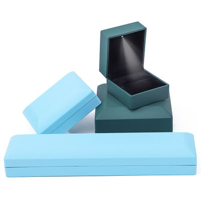 Özel Logo Mücevher Paket Kutusu Hanhong Kadife Stud Kulaklıklar Kolye Bilezik Kutusu
