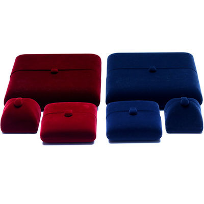 10*10*3cm Hanhong Özel Logo Lüks Mücevher Paket Kutusu Kadife Kolye Yüzük Bilezik Küpeler