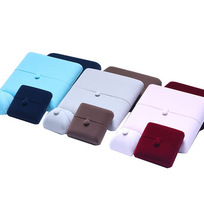 10*10*3cm Hanhong Özel Logo Lüks Mücevher Paket Kutusu Kadife Kolye Yüzük Bilezik Küpeler