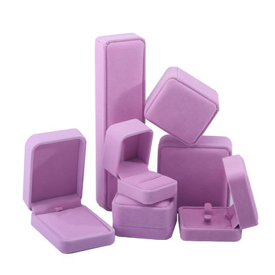 En Yeni Pembe Kadife Mücevher Kutusu Özel Boyutlu Kulaklıkları Mücevher Paketleri