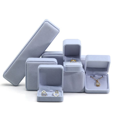 satın al White Velvet Custom Jewelry Packaging Box for Necklace Stud Earrings Bilezik ve Yüzük online manufacture