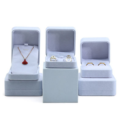 White Velvet Custom Jewelry Packaging Box for Necklace Stud Earrings Bilezik ve Yüzük