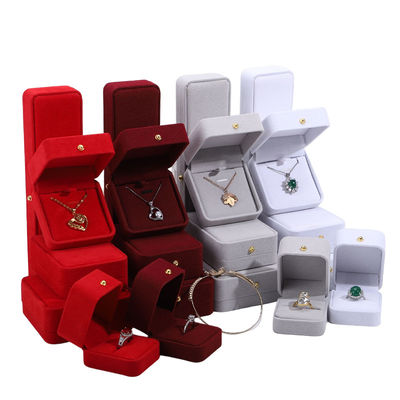 9*9*3.5cm mücevher paketleme kutusu kadife boyunduruk bilezik küpeler yüzük için mükemmel