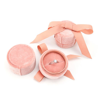 Hanhong Tiandi Flanel Kumaş Yüzük Kutusu Mücevher Paketleme 5*4.5*5cm Plastik Kadife
