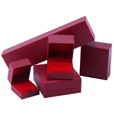 El yapımı Eco Karton kırmızı flip mücevher kutusu özelleştirilebilir mücevher kutusu