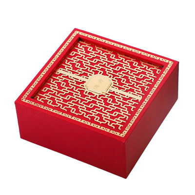 satın al Müşteri logosu Çin tarzı Kırmızı Bilezik Kutusu Paketleme Bayram hediyesi için online manufacture