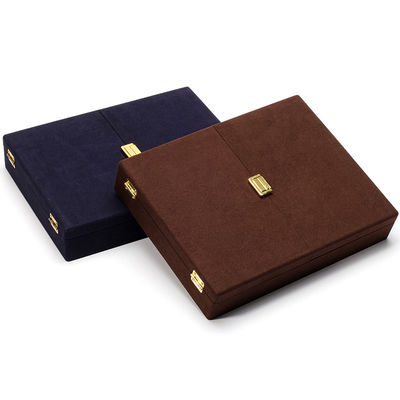Lüks Paket Mikrofiber Mücevher Kutusu Yüzükler Düğme Küpeler Bilezik ve Kolye
