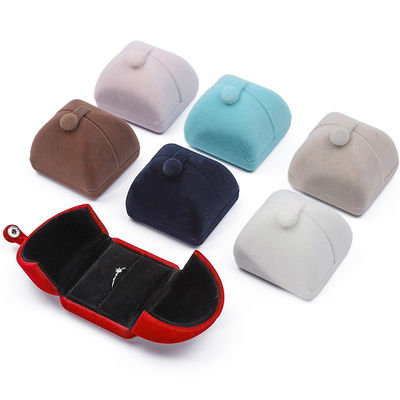 satın al Çeşitli Renkli Kadife Kolye ve Kulaklık Kutusu Clamshell Şekilli Mücevher Kutusu Paketleme online manufacture