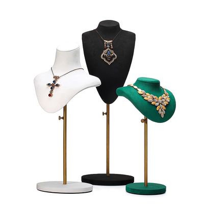 Çok Boyutlu Yumuşak Kadife Kapak Mücevher Ekranı Bust Pendant Exhibition Stand