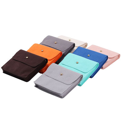 Upscale Anti Scratch Mini Kadife Mücevher Çantaları Flip Open Lüks Küçük Kadife Çantalar