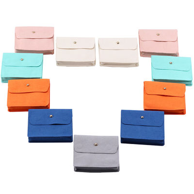 Upscale Anti Scratch Mini Kadife Mücevher Çantaları Flip Open Lüks Küçük Kadife Çantalar