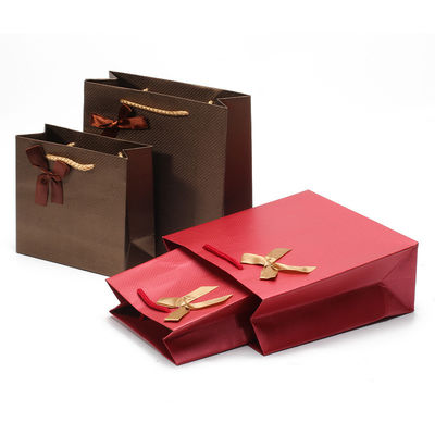 Twill Grain Lezzetli Karton Kağıt Tote Hediye Çantaları Mücevher Paket tutucu