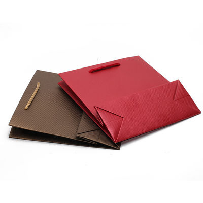 Twill Grain Lezzetli Karton Kağıt Tote Hediye Çantaları Mücevher Paket tutucu