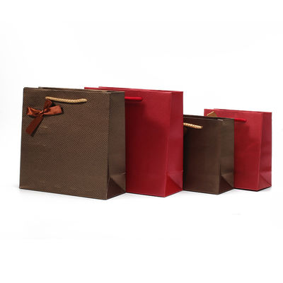 Twill Grain Lezzetli Karton Kağıt Tote Hediye Çantaları Mücevher Paket tutucu