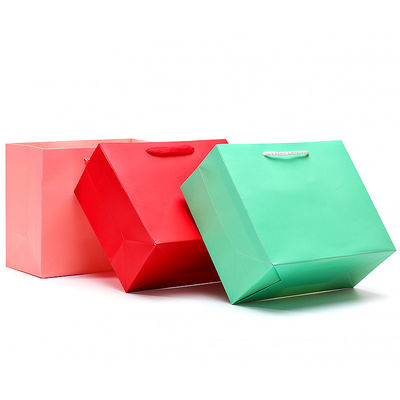 Şık Plain Macaron Renkli Karton Tote Bag Hediye Hazine Ambalajı