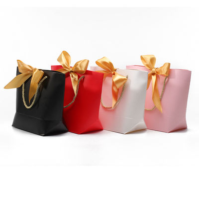 Kompakt Harika Karton Kağıt Hediye Tote Çantası Doğum Günü için Bowknot Ornament