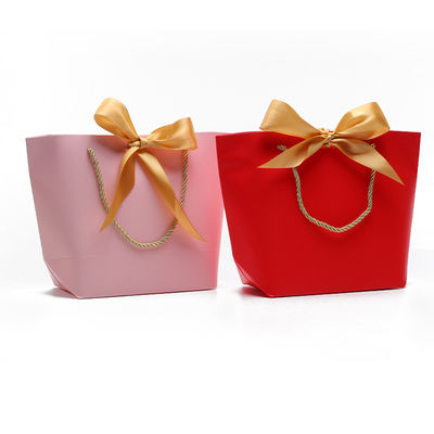 Kompakt Harika Karton Kağıt Hediye Tote Çantası Doğum Günü için Bowknot Ornament