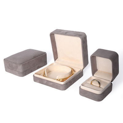 Premium Gri Mücevher Paketleme Kutusu Özel Hign End Büyük Mücevher Seti Kolye Bilezik Kulaklık Yüzük Paketleme