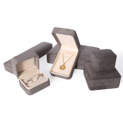 Premium Gri Mücevher Paketleme Kutusu Özel Hign End Büyük Mücevher Seti Kolye Bilezik Kulaklık Yüzük Paketleme