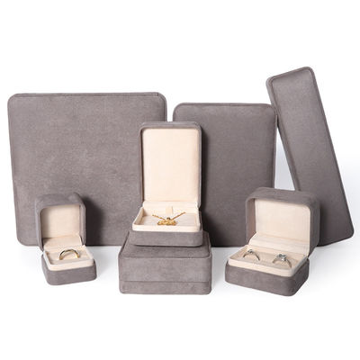 Premium Gri Mücevher Paketleme Kutusu Özel Hign End Büyük Mücevher Seti Kolye Bilezik Kulaklık Yüzük Paketleme