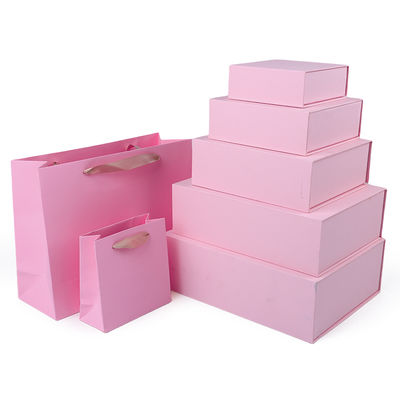 Toptan üretim yüksek kaliteli manyetik hediye kutusu ambalaj özel logo lüks Eco Friendly Karton Kağıt pembe manyetik mücevher kutusu
