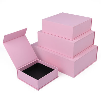 Toptan üretim yüksek kaliteli manyetik hediye kutusu ambalaj özel logo lüks Eco Friendly Karton Kağıt pembe manyetik mücevher kutusu