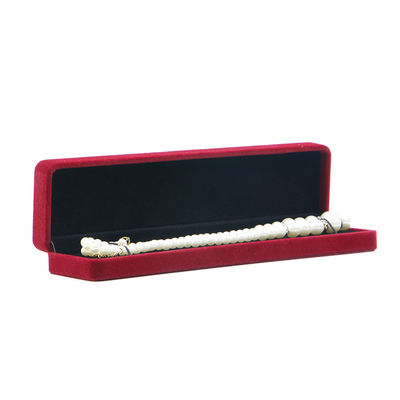 OEM ODM üst düzey kadife Mücevher Kutusu lüks özelleştirilebilir logo Kırmızı Kadife Mücevher Kutusu