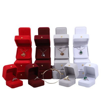 9*9*3.5cm mücevher paketleme kutusu kadife boyunduruk bilezik küpeler yüzük için mükemmel