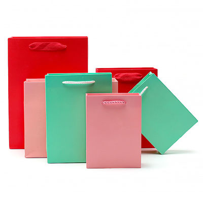 Şık Plain Macaron Renkli Karton Tote Bag Hediye Hazine Ambalajı