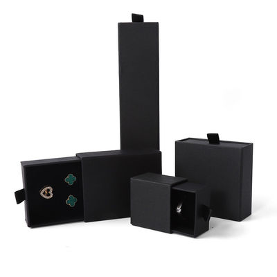 Dikdörtgen mücevher kutusu Eko dostu kare kağıt pembe çekmece Mücevher kutusu