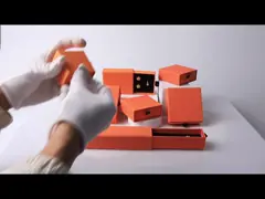 Toptan üretim Ekolojik Arkadaşlık Yüksek Kaliteli Hediye Mücevher Kutusu Kişiselleştirilmiş Özel Yüzük Kolye Kulaklık Bilezik Ambalaj Portakal Karton Kağıt Çekmece Mücevher Kutusu Logo ile